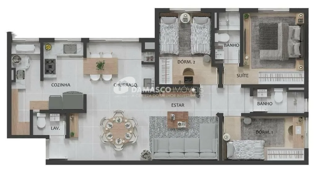 Apartamento à venda 3 Quartos, 1 Suite, 2 Vagas, Barcelona, São Caetano do Sul - SP