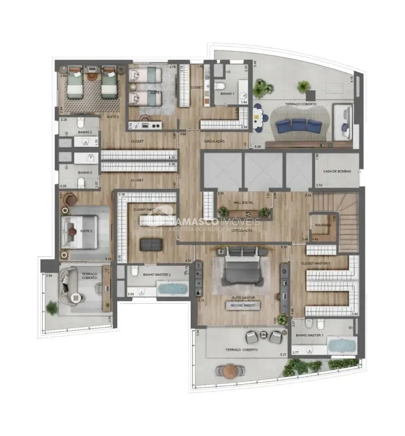 Apartamento 4 suites  e 4 vagas