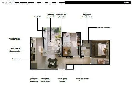 Apartamento à venda 2 Quartos, 1 Vaga, Santa Maria, Santo André - SP 