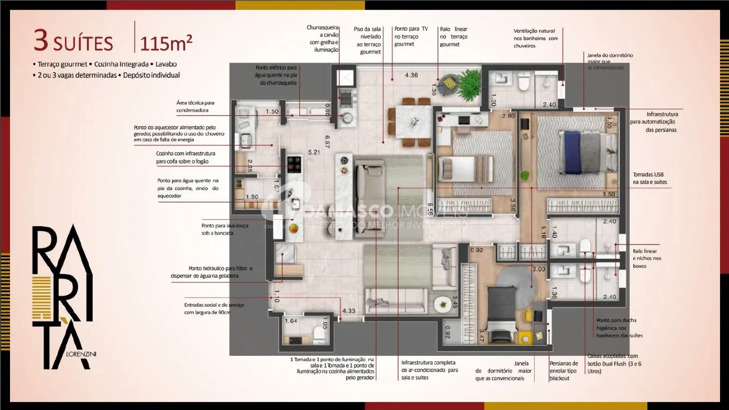 Apartamento à venda com 115 m² de área útil, Centro, São Caetano do Sul, SP