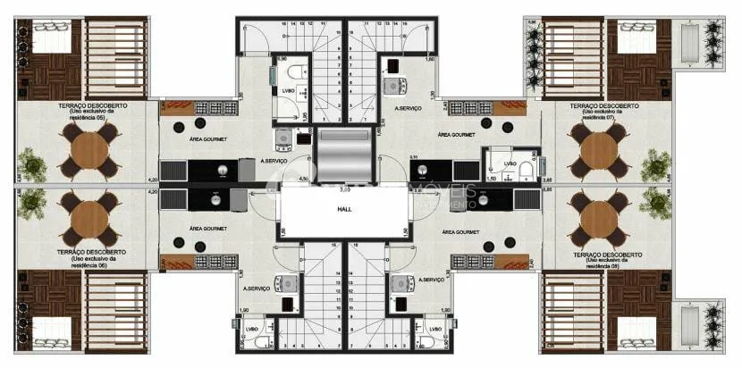 Cobertura à venda 2 Quartos, 1 Vaga, Vila Bela Vista, Santo André - SP 