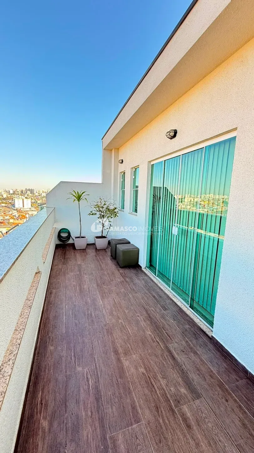 Cobertura com churrasqueira à venda no Nova Gerty | 134m² | 2 dormitórios | 1 suíte | São Caetano do Sul