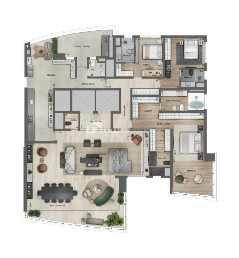 Apartamento 4 suites  e 4 vagas