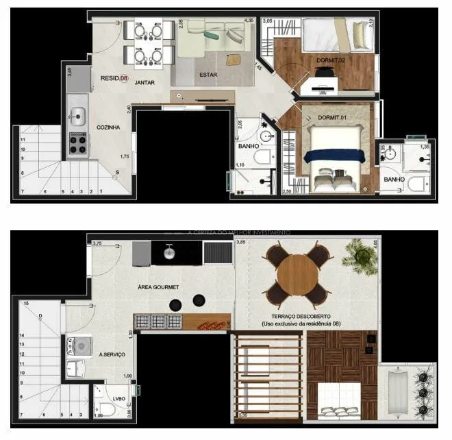 Cobertura à venda 2 Quartos, 1 Suite, 1 Vaga, Vila Bela Vista, Santo André - SP 
