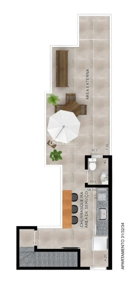 Cobertura para Venda 2 Quartos, 1 Suíte, 2 Vagas, Santa Maria, Santo André - SP