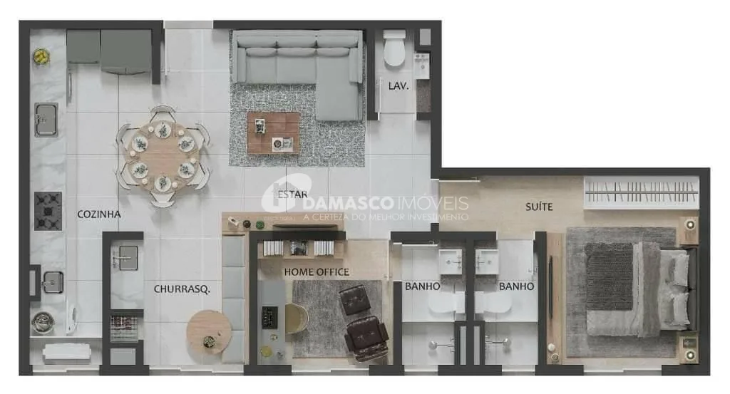 Apartamento à venda 2 Quartos, 1 Suite, 2 Vagas, Barcelona, São Caetano do Sul - SP