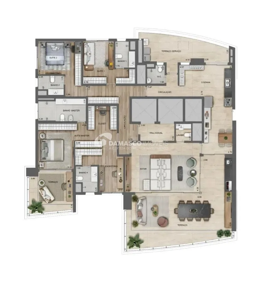 Apartamento 4 suites  e 4 vagas