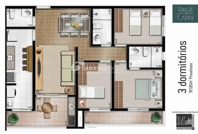 Apartamento à venda 3 Quartos, 1 Suite, 3 Vagas, Santa Maria, São Caetano do Sul - SP 